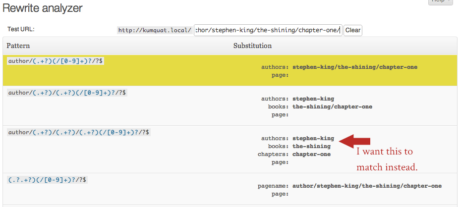 Here's a screenshot of my rewrite analyzer.