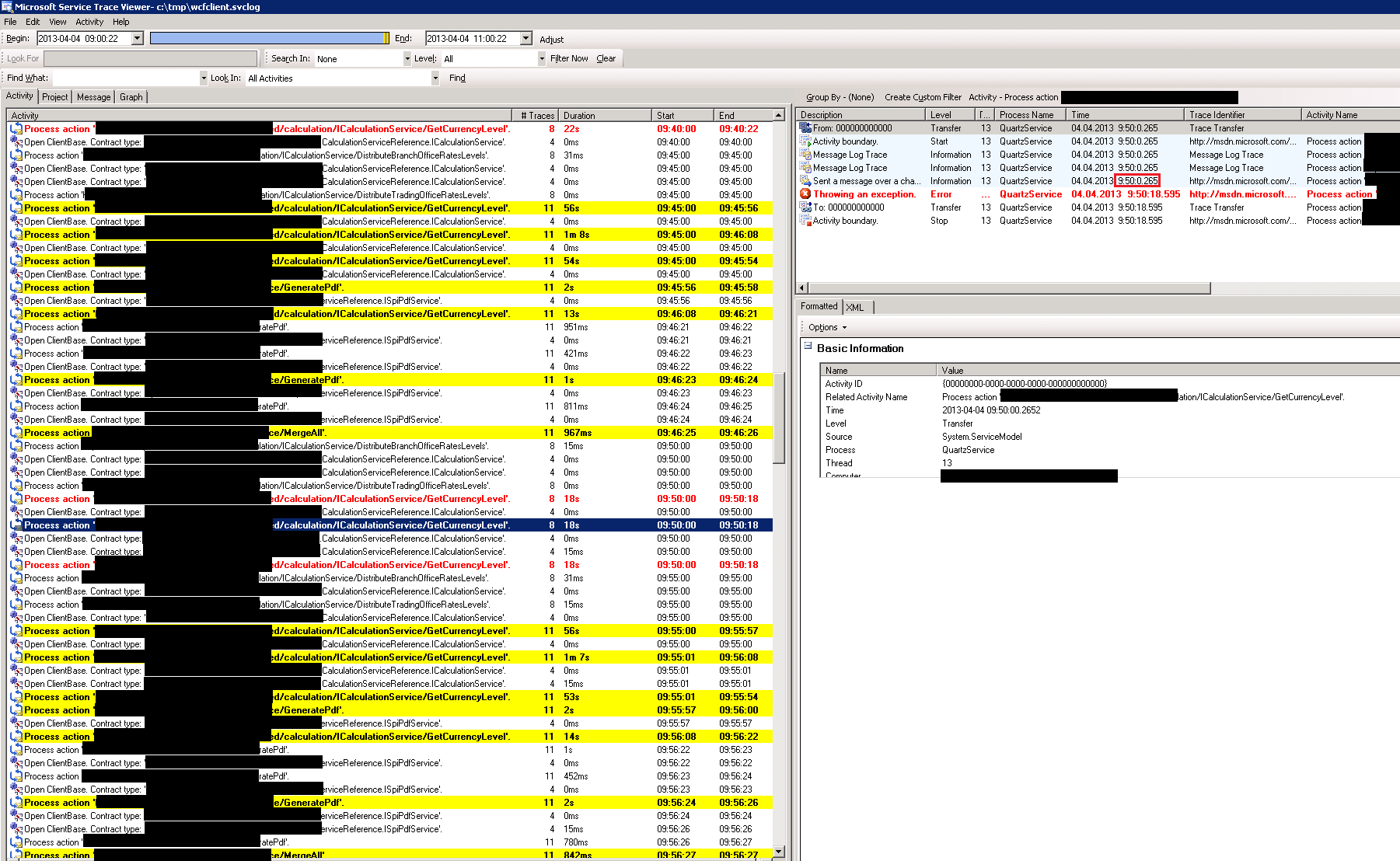 Client-Side CommunicationException while Service works properly