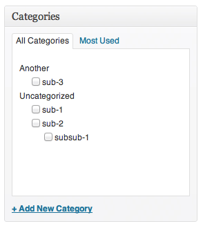 Make parent categories not selectable