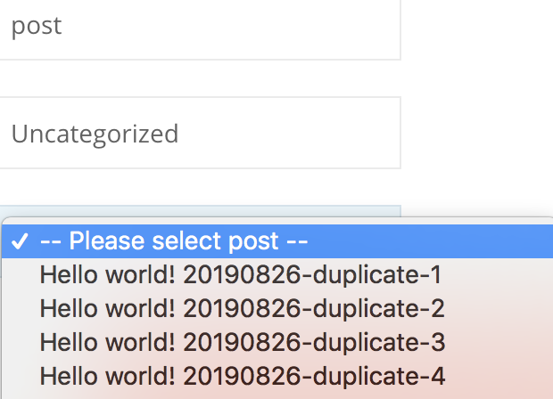 Select a post to work with