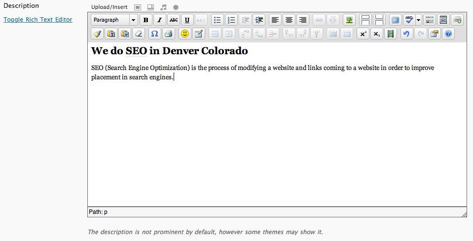 Rich Text Tags Screenshot