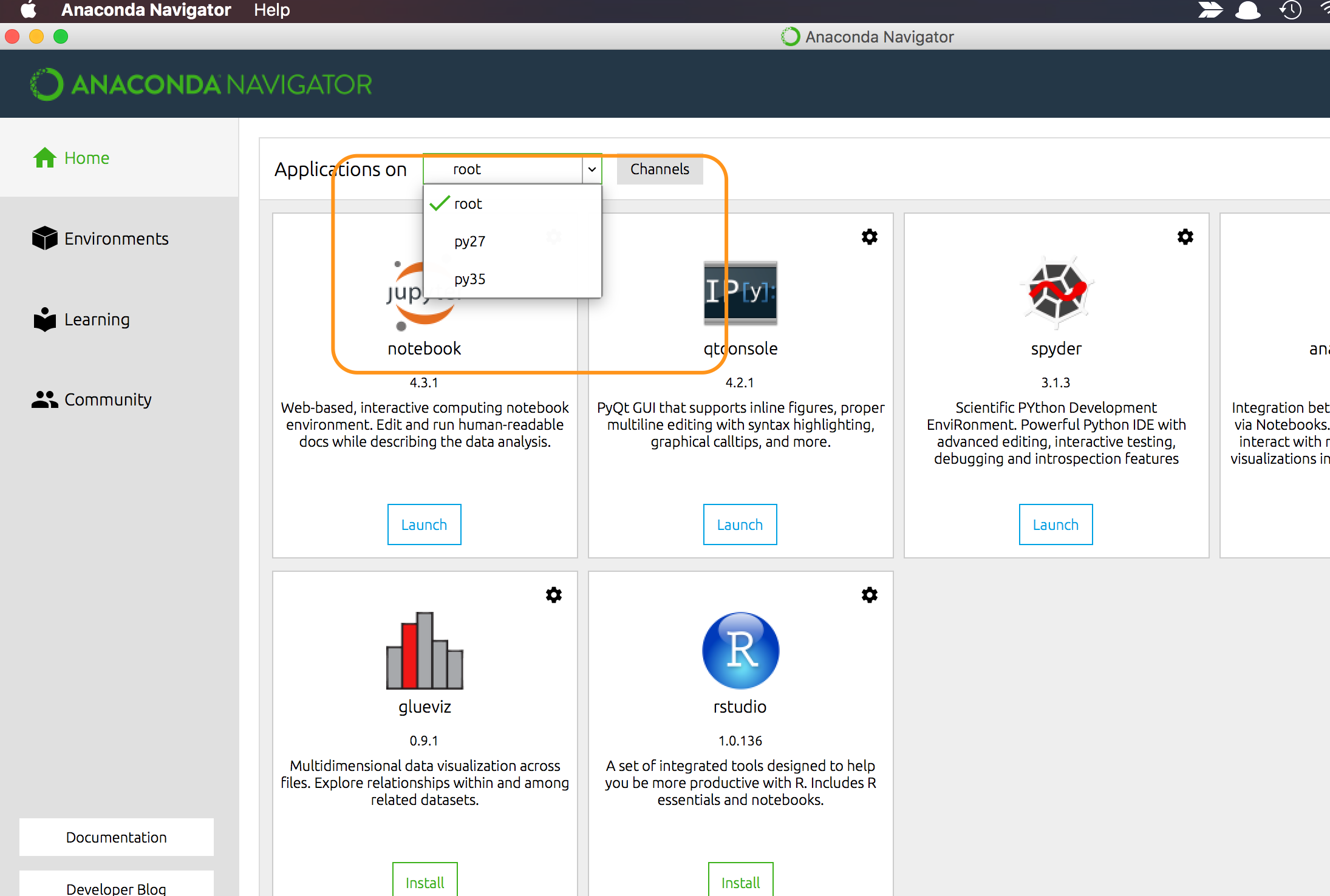 Anaconda spyder Python 2.7 or 3.5