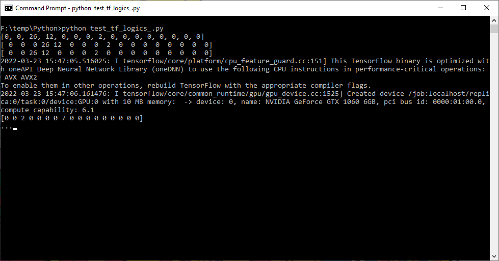 ars48 Your CPU supports instructions that this TensorFlow binary was not compiled to use: AVX AVX2
