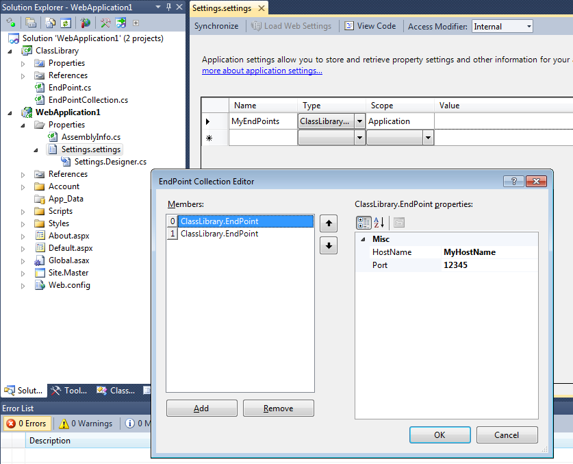 Visual Studio's settings value editor