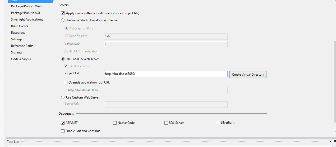 Project for the native JS/HTML - Has nothing to do with .NET!