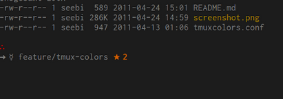 Screenshot of a session showing a prompt with an asterisk and arrow