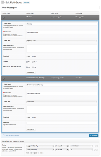 How to Make a Custom Dashboard Widget to Display Custom Notification from Admin?