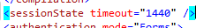 Web.config sessionState timeout