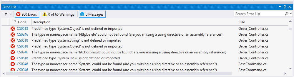 ErrorList