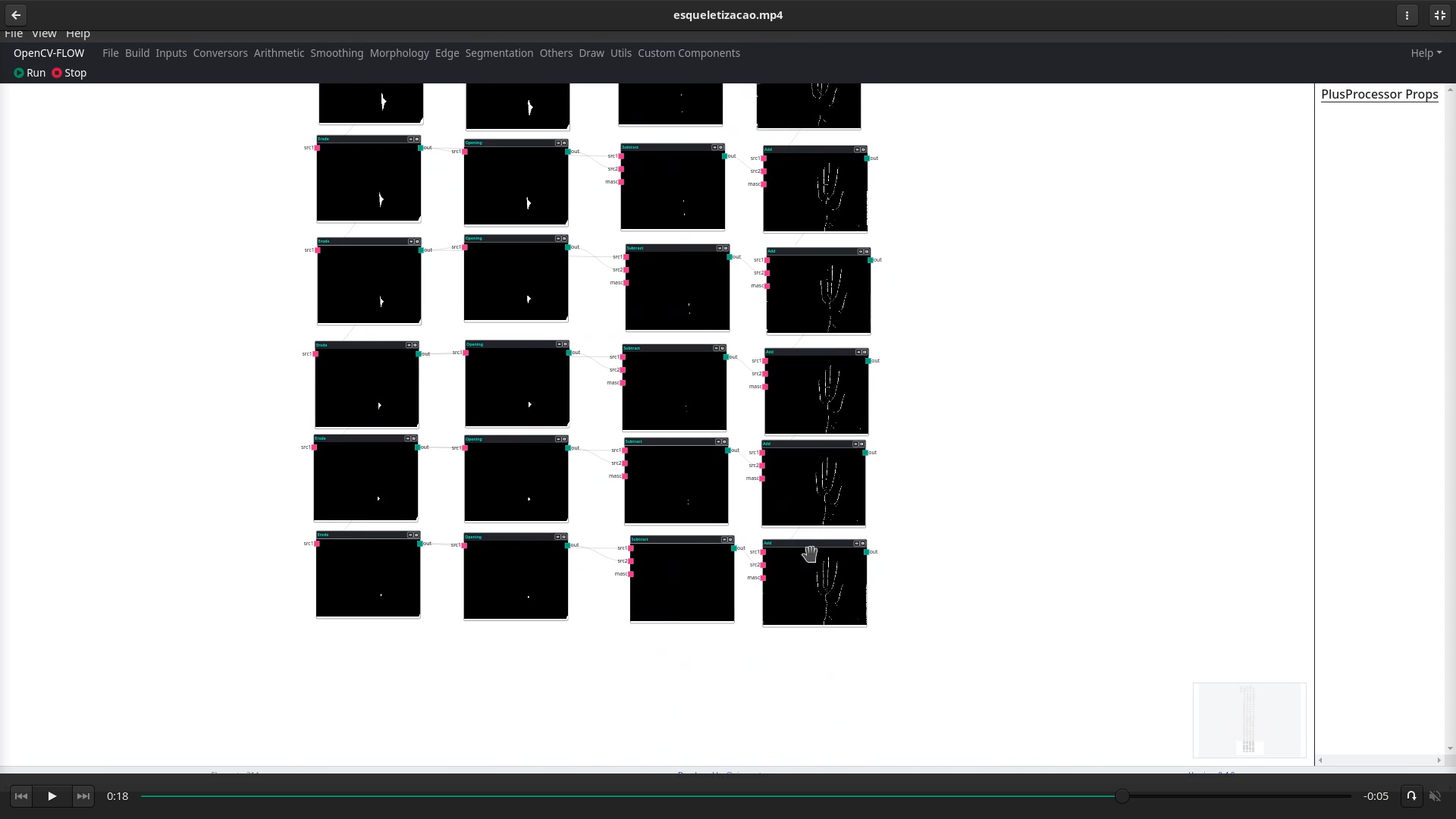 is there any build-in function can do skeletonization in openCV?
