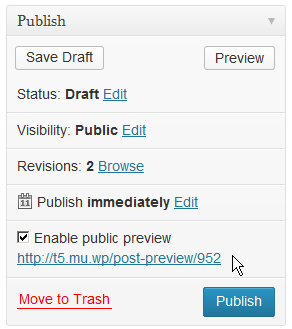 How do I make a draft post accessible to everyone?