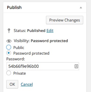 Random post password every second day