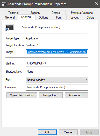 fsubn How to change default Anaconda python environment