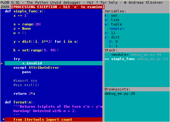 fziap pudb screenshot