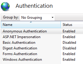 IIS Security setup