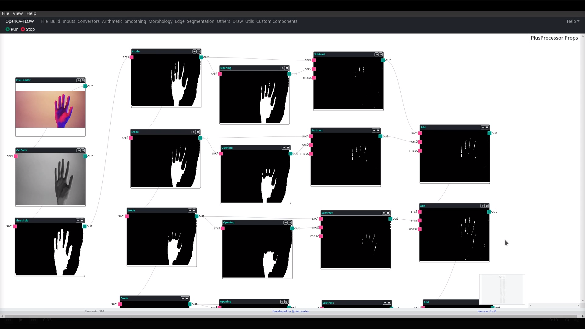 is there any build-in function can do skeletonization in openCV?
