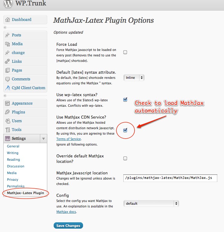 Math notation on WordPress.com?