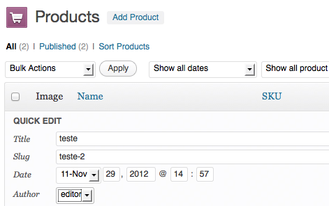 woo products with author enabled