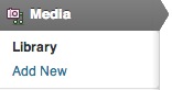 Media Library submenu