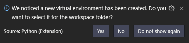 hzshk How can I set up a virtual environment for Python in Visual Studio Code?