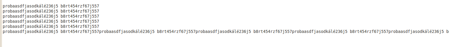 Screenshot of the input file