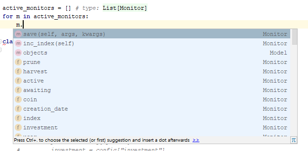 Type hinting a collection of a specified type