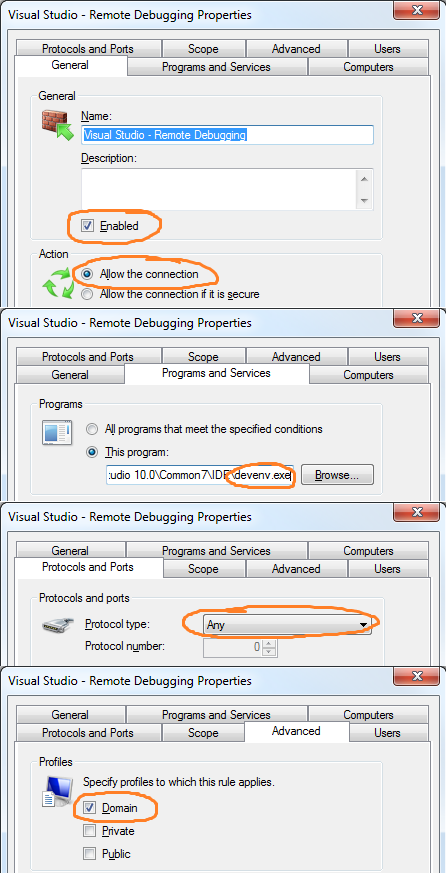 visual studio rule