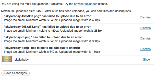 blocked image uploads