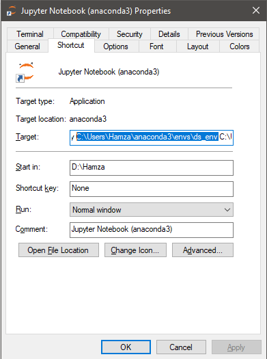 loyc1 How to change default Anaconda python environment