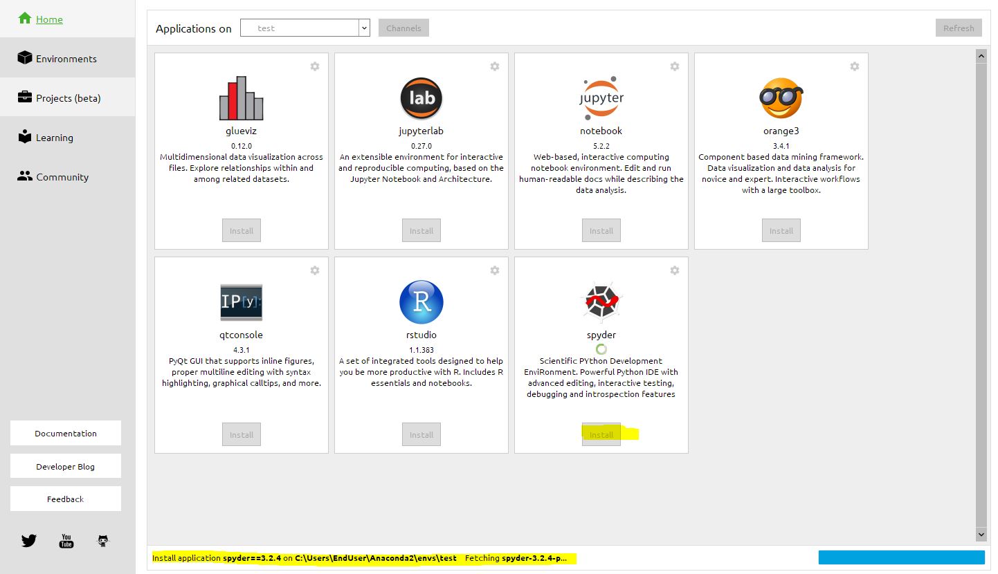 mksge How to run Spyder in virtual environment?