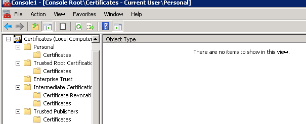 mmc.exe --> add/remove snap-ins, choose certificates then local computer or current user