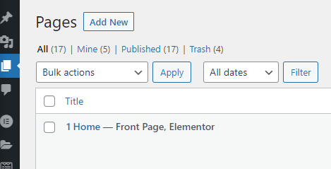 noav1 Dash after page title