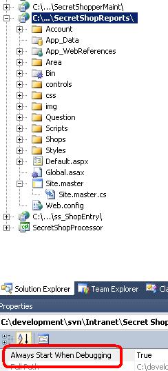 Visual Studio solution with multiple ASP.NET web applications