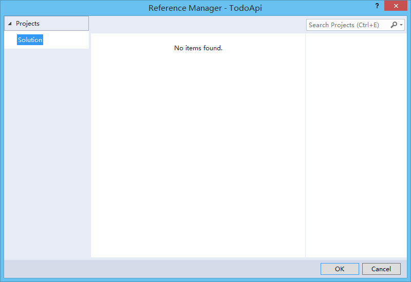 The add references window