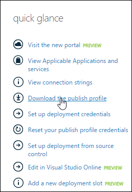 See Azure deployment password