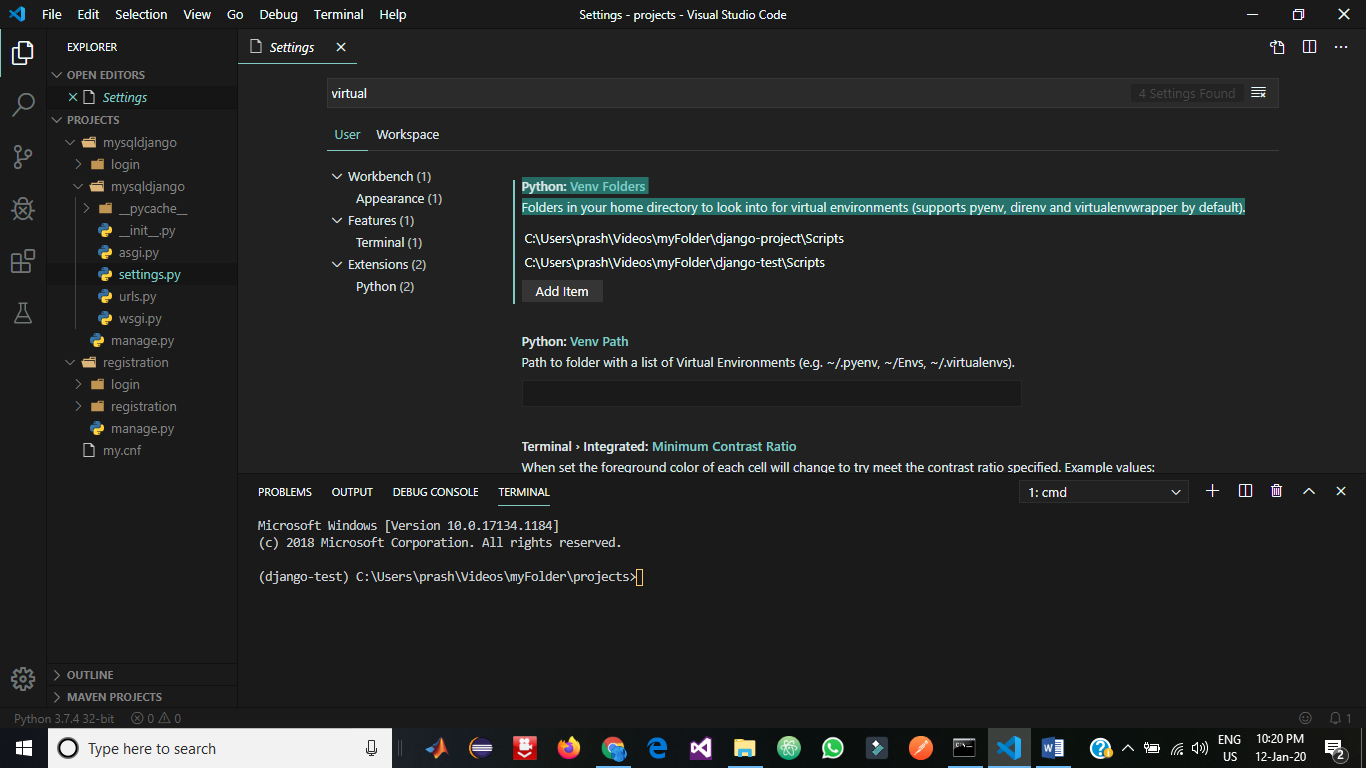 pet0j How can I set up a virtual environment for Python in Visual Studio Code?