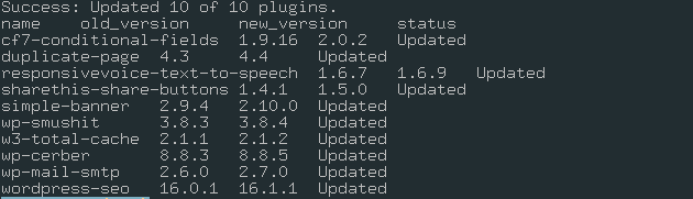 pslei Formatting messed up when piping wp commands