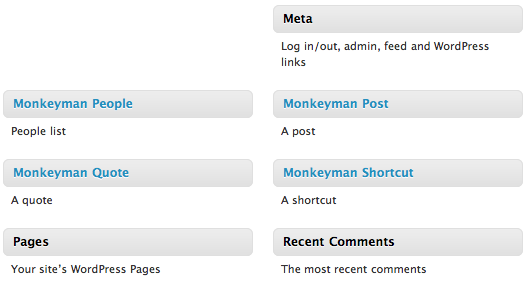 Highlighted widgets amongst regular widgets