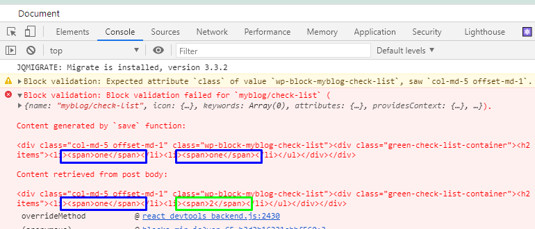 Why is my Gutenberg block returning an error after initial save?