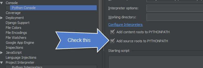 Unresolved reference issue in PyCharm
