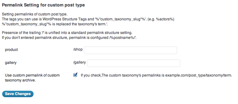 Custom Post Type Permalinks Admin