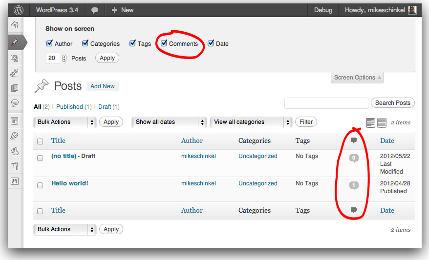 How to Remove Certain Screen Options and Table Columns from post type in wp_list_table?