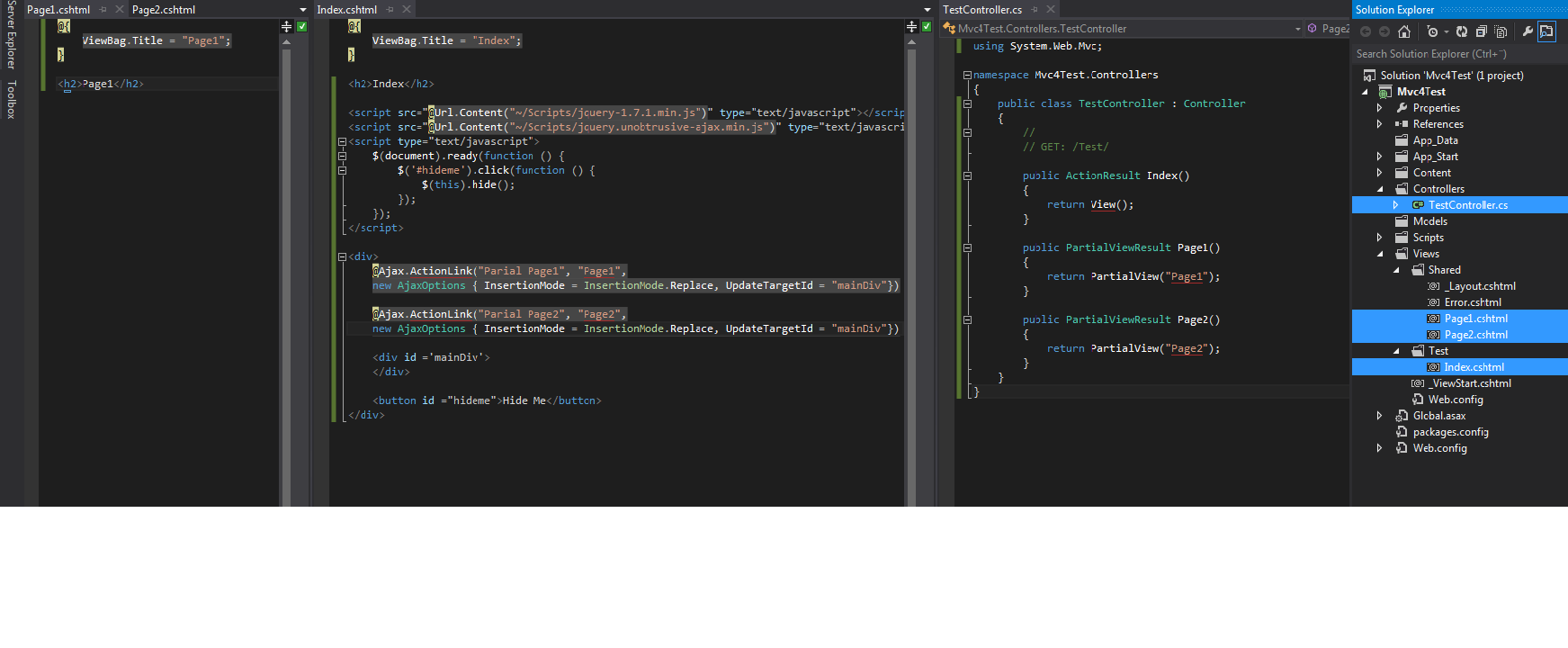 Brand new MVC4 project with Ajax.ActionLink