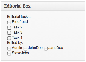 Editorial Tasks