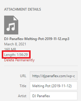 vdntf Audio file's length (duration) is missing from Attachment Details in Media Library