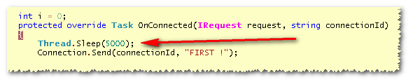 First arbitrary messages in signalR has no messageID?