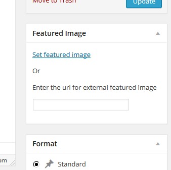 Is it possible set a featured image with external image URL