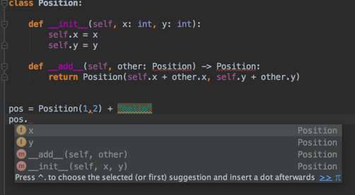 How do I type hint a method with the type of the enclosing class?