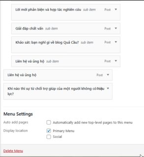 How to scroll item in the Menu setting effectively?