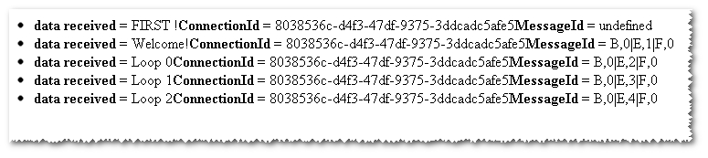 First arbitrary messages in signalR has no messageID?